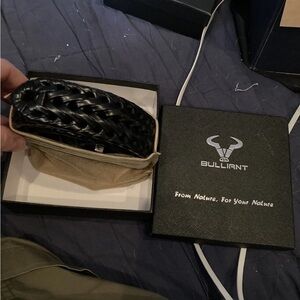Black Woven Leather Men’s Clutch Wallet